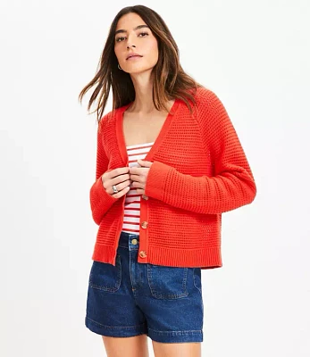 Stitchy V-Neck Cardigan