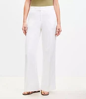 Clean Wide Leg Pants Linen Blend