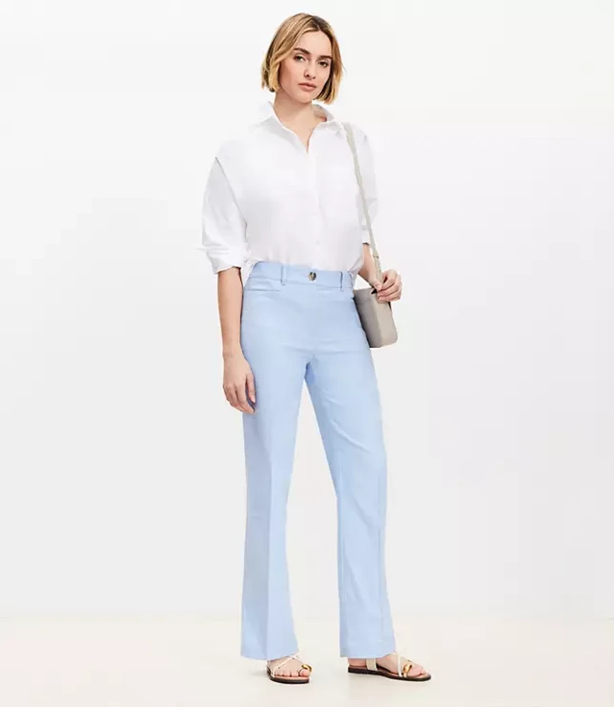 Parker Straight Pants in Cotton Linen
