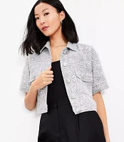 Petite Tweed Short Sleeve Jacket