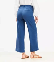 Petite Curvy Palmer Wide Leg Crop Pants Twill