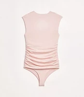 Petite LOFT Versa 360 Knit Ruched Square Neck Bodysuit