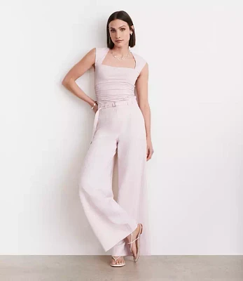 Petite LOFT Versa 360 Knit Ruched Square Neck Bodysuit