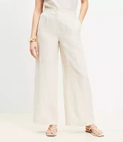 Pull On Wide Leg Pants Linen