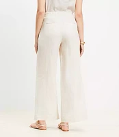 Pull On Wide Leg Pants Linen