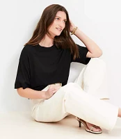Linen Blend Modern Tee