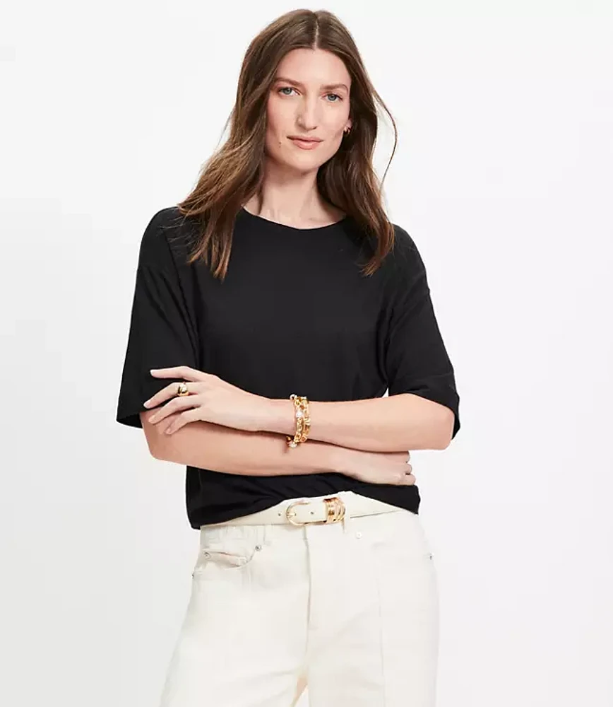 Linen Blend Modern Tee