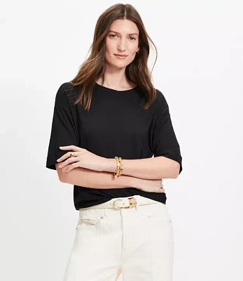 Linen Blend Modern Tee