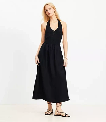 Crochet Halter Midi Dress