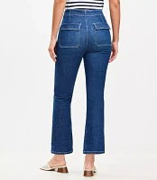 Curvy High Rise Sailor Kick Crop Jeans Classic Mid Wash