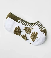 Palm & Stripe No Show Sock Set