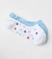 Star & Heathered No Show Sock Set