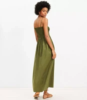 LOFT Smocked Cami Maxi Pocket Dress