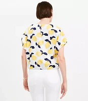 Petite Lemon Bubble Hem Top