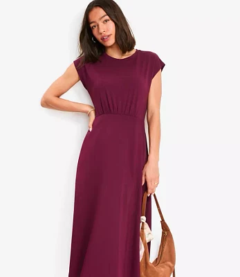 Cap Sleeve Midi Pocket Dress