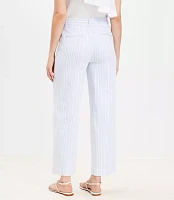 Petite Palmer Wide Leg Crop Pants Textured Stripe