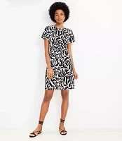 Petite Fern Draped Mini Tee Dress