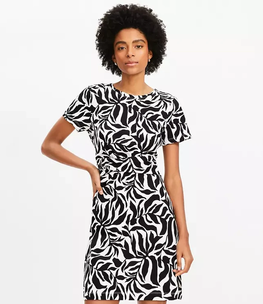 Petite Fern Draped Mini Tee Dress
