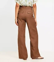 Tall Straight Pants Linen Blend