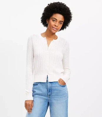 Petite Pointelle Cardigan