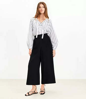 Pleated Pull On Culottes Texture