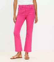 High Rise Kick Crop Jeans in Watermelon Sorbet