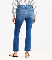 Petite Curvy High Rise Kick Crop Jeans Bright Medium Stone Wash
