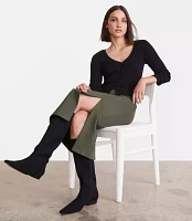 LOFT Versa Ribbed V-Neck Cardigan
