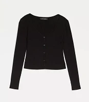 LOFT Versa Ribbed V-Neck Cardigan