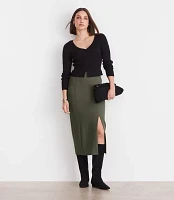 LOFT Versa Ribbed V-Neck Cardigan