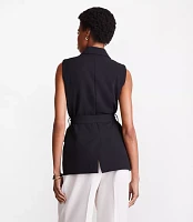 LOFT Versa Crepe Drape Belted Blazer Vest