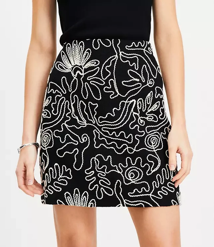Petite Tropical Mini Skirt