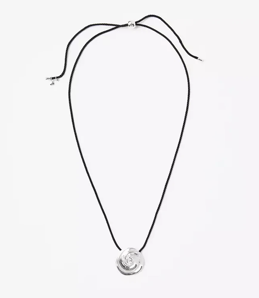 Metallic Swirl Pendant Necklace