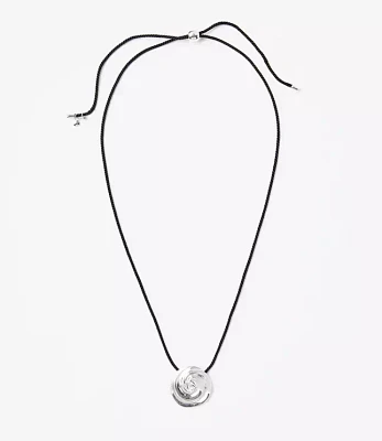 Metallic Swirl Pendant Necklace
