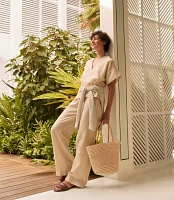 Haven Well Within Organic Cotton Linen Straight Leg Pants