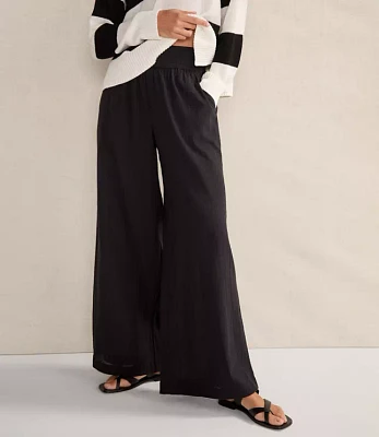 Haven Well Within Organic Cotton Crinkle Gauze Wide Leg Pants