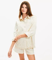 Denim Eyelet Jacket
