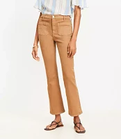 Curvy Patch Pocket Kick Crop Jeans