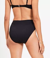 LOFT Beach Zig Zag Stitch High Waist Bikini Bottom