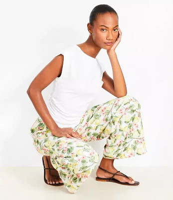 Petite Ruched Boatneck Pocket Tee