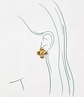 Metal Flower Statement Studs