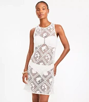 Petite LOFT Beach Seaside Crochet Swimsuit Coverup