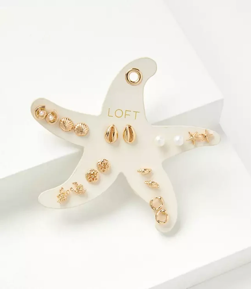 Starfish Stud Earring Set