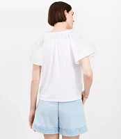 Mixed Media Flutter Top