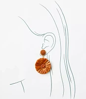 Raffia Circle Statement Earrings