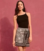 Petite Deco Mini Wrap Skirt