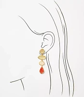 Hammered Triple Drop Earrings