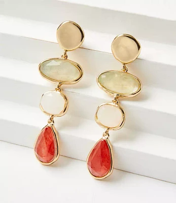 Hammered Triple Drop Earrings