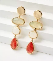 Hammered Triple Drop Earrings
