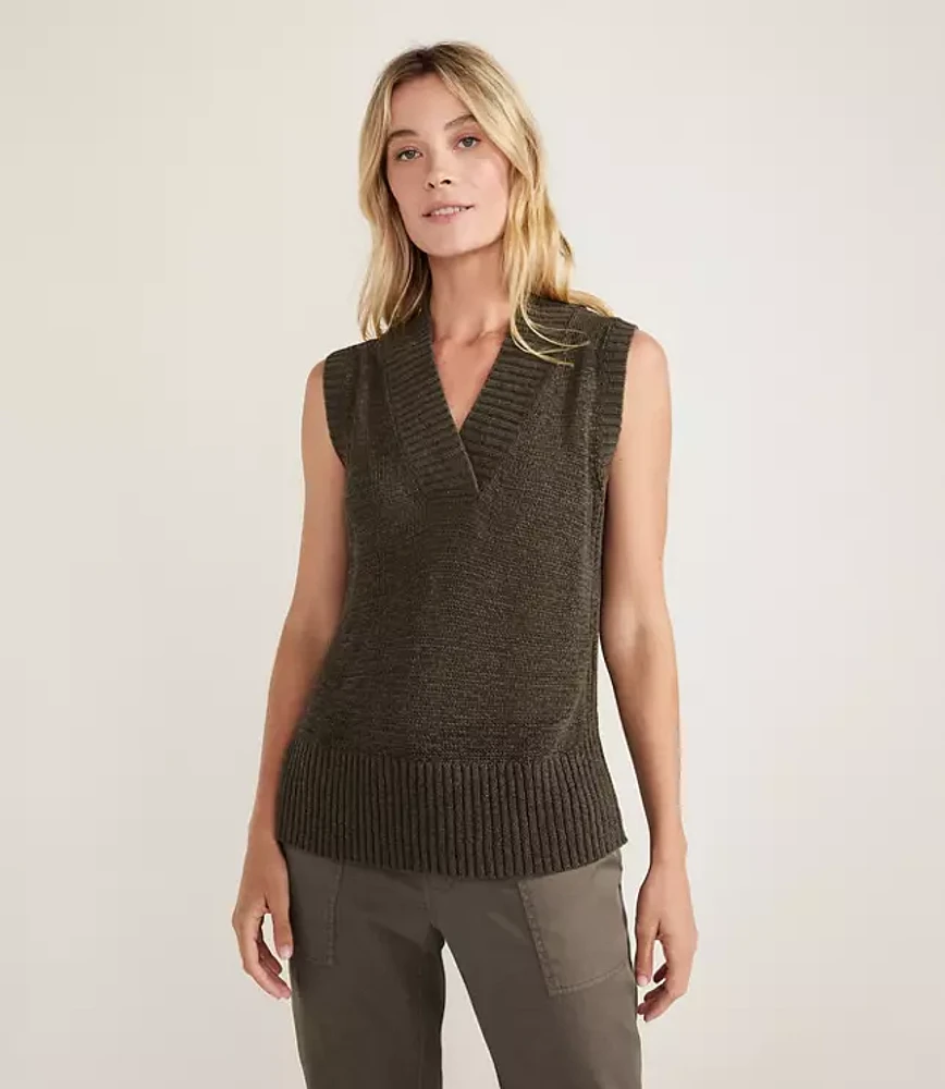Haven Well Within Organic Cotton Linen Tape Yarn Sweater Vest